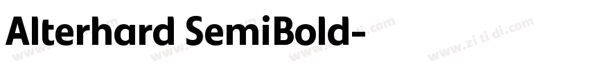 Alterhard SemiBold字体转换